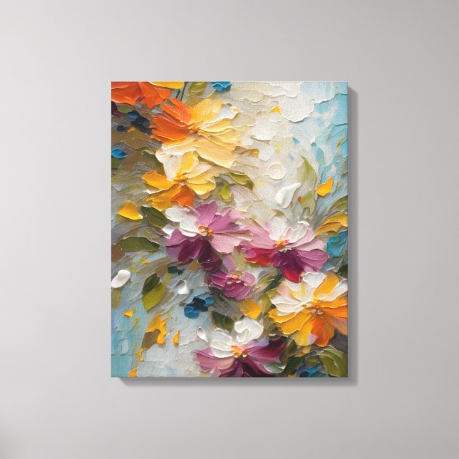 Abstract Flowers Canvas Print (Front)