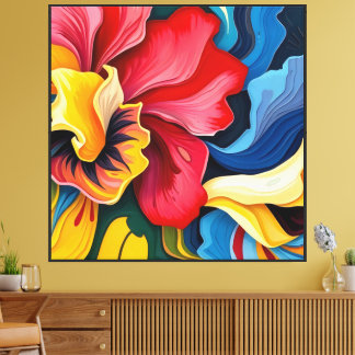 Abstract Flowers - Canvas Print