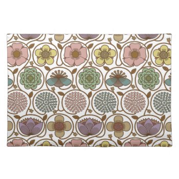 Abstract Flowers Cloth Placemat by LilithDeAnu at Zazzle