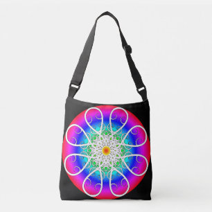 Abstract Flowers  Crossbody Bag
