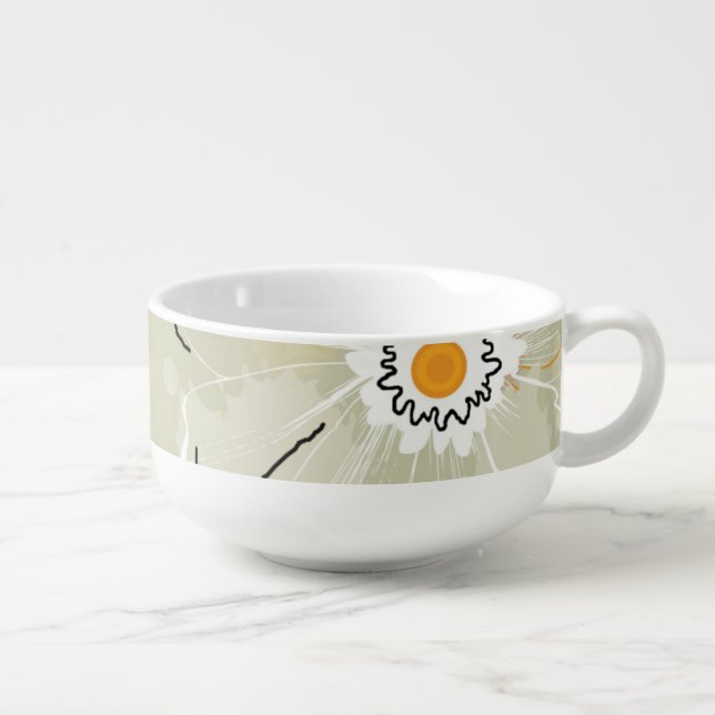 Abstract Flowers  Dinner/Soup Bowl (Left)