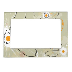 Abstract Flowers Magnetic Frame