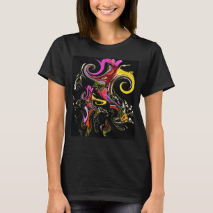 Abstract Flowers Melting Psychedelic Colors T-Shirt