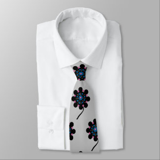 Abstract Flowers  Neck Tie