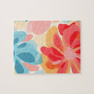 Abstract flowers painting Jigsaw Puzzle