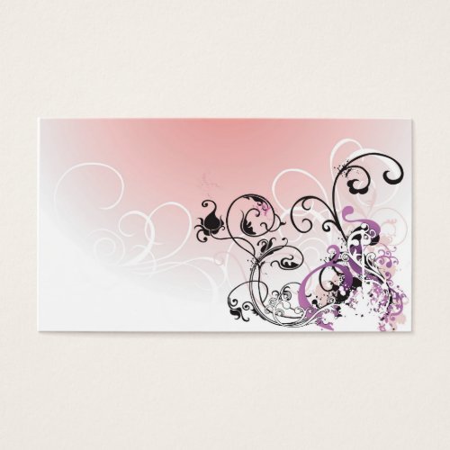 Abstract flowers Profile Card Business Cards