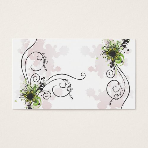 abstract flowers Profile Card Business Card Template