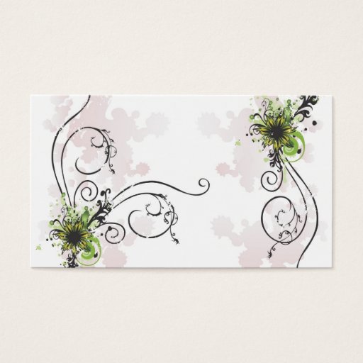 Customizable abstract flowers Profile Card Business Card Template