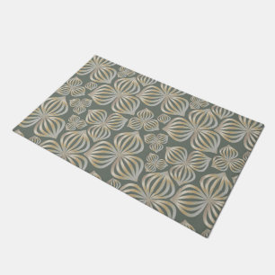 abstract flowers seamless golden grey + your ideas doormat
