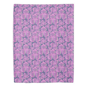 abstract flowers seamless pink blue + your ideas duvet cover