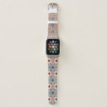 Abstract Flowers: Simple Geometric Vintage Apple Watch Band