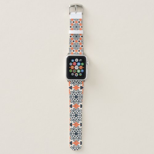 Abstract Flowers Simple Geometric Vintage Apple Watch Band