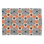 Abstract Flowers: Simple Geometric Vintage Pillow Case