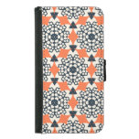 Abstract Flowers: Simple Geometric Vintage Samsung Galaxy S5 Wallet Case