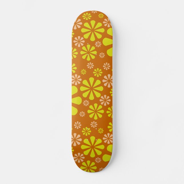 Abstract flowers skateboard (Front)