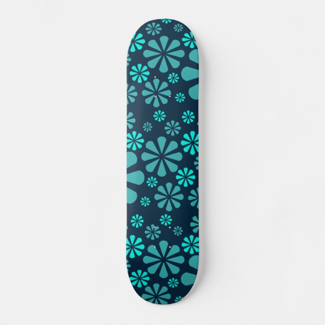 Abstract Flowers skateboard Deck (Front)