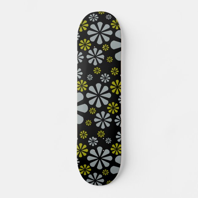 Abstract Flowers skateboard Deck (Front)