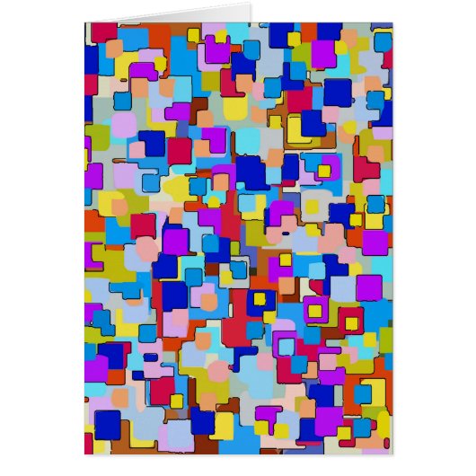 Abstract Flowers Squared Cards (Front)