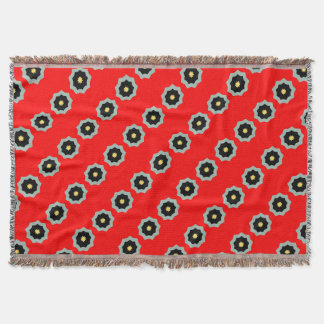 Abstract Flowers Throw Blanket