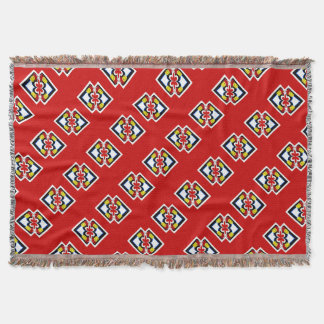 Abstract Flowers Throw Blanket