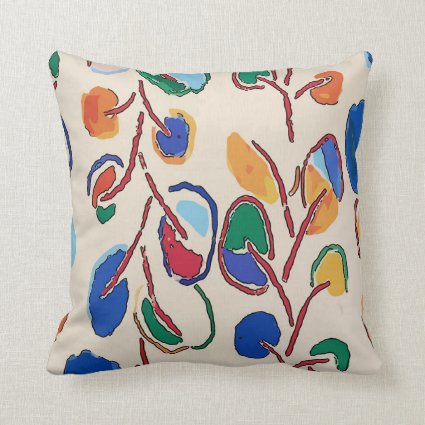Abstract Flowers Throw Pillow