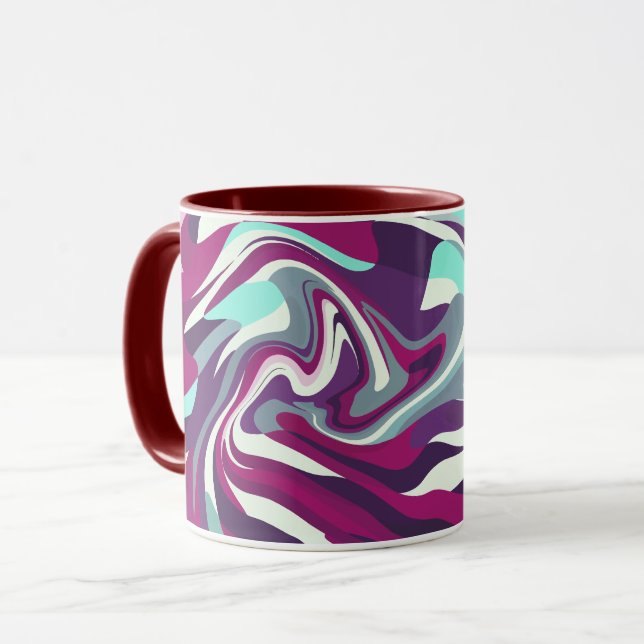 Abstract Flowing Colors Pattern  Mug (Front Left)