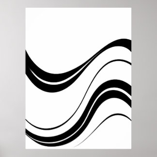 Abstract Flowing Lines Art | Modern Minimalist Poster