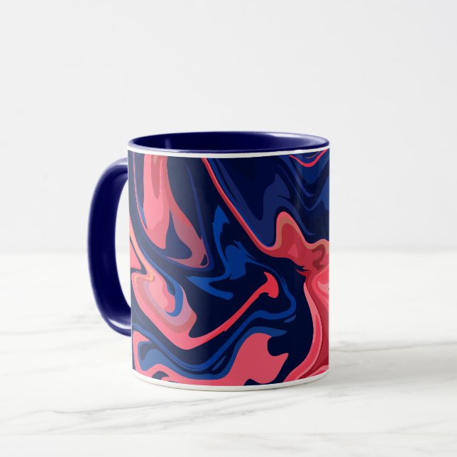 Abstract Flowing Patterns in Bold Colors  Mug (Front Left)