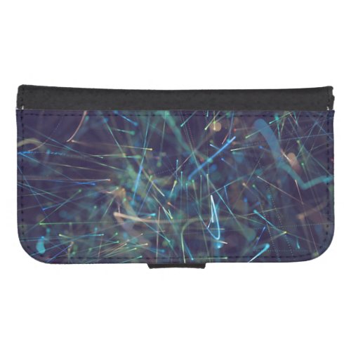 abstract flowing galaxy s4 wallet case