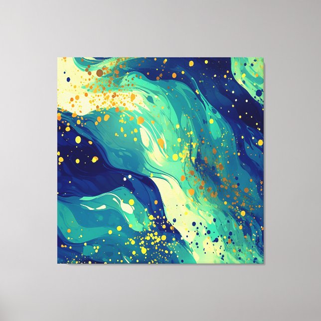 Abstract Flowing Shapes Canvas Print (Front)