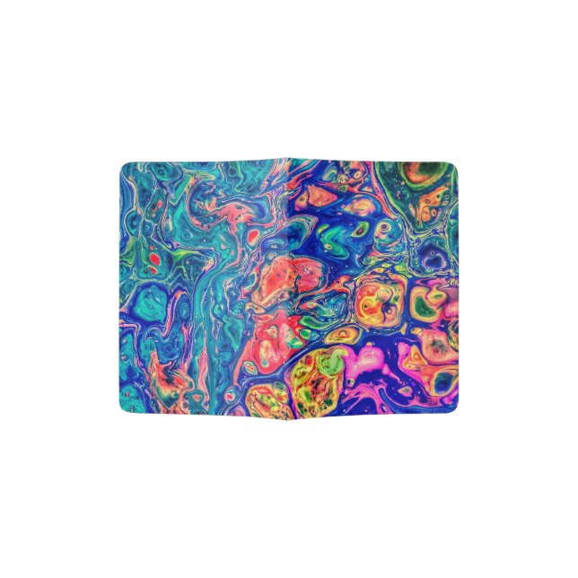 Abstract fluid art passport holder (Opened)
