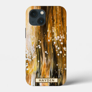 Abstract Fluid Art Pour Personalized iPhone 13 Mini Case