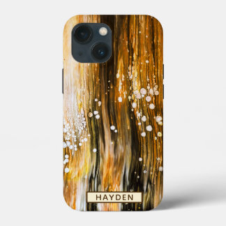 Abstract Fluid Art Pour Personalized iPhone 13 Mini Case