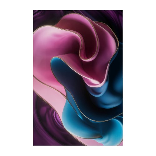 Abstract Fluid Colors Luxurious Marble Swirls Art