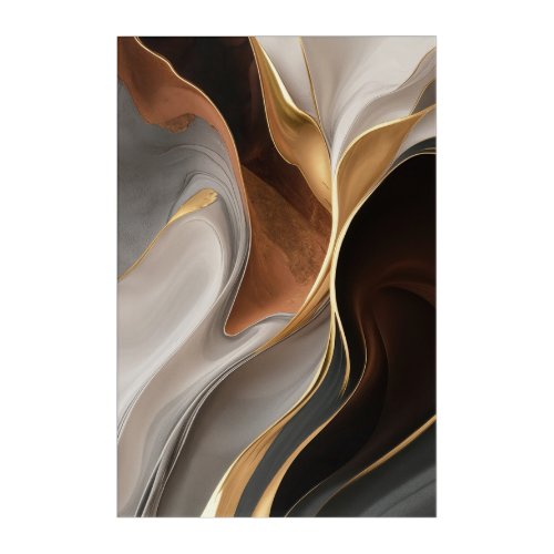 Abstract Fluid Colors Luxurious Marble Swirls Art