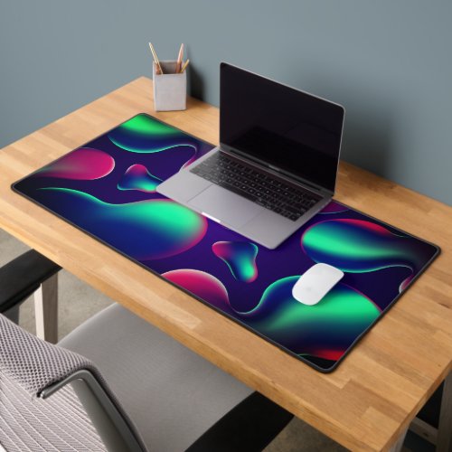 Abstract fluid desk mat