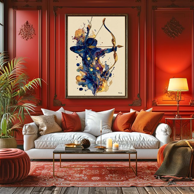 Abstract Fluid Ink Archer – Modern Motion Wall Art (Creator Uploaded)