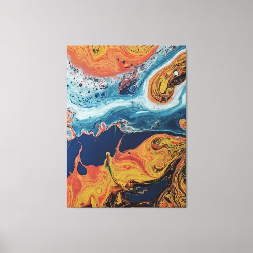 Abstract Fluid Oil Paint Art Canvas Print