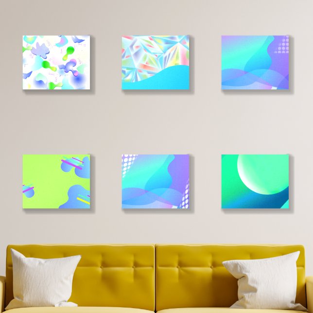 Abstract fluid poster foam core photo tile  (Living Room)