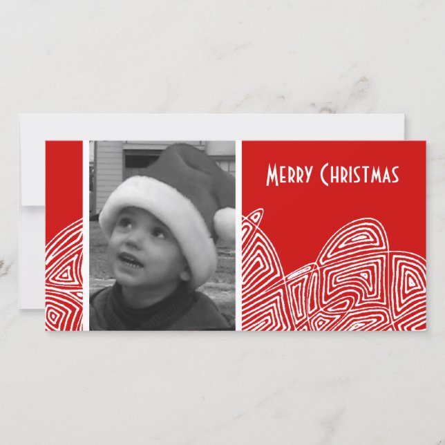 Abstract Flurry Holiday Card (Front)