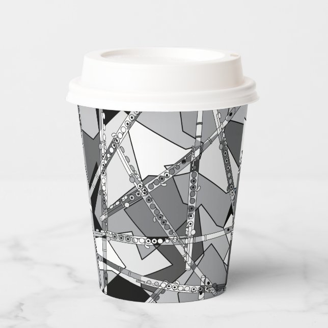 Abstract Flutes Paper Cups (Front)