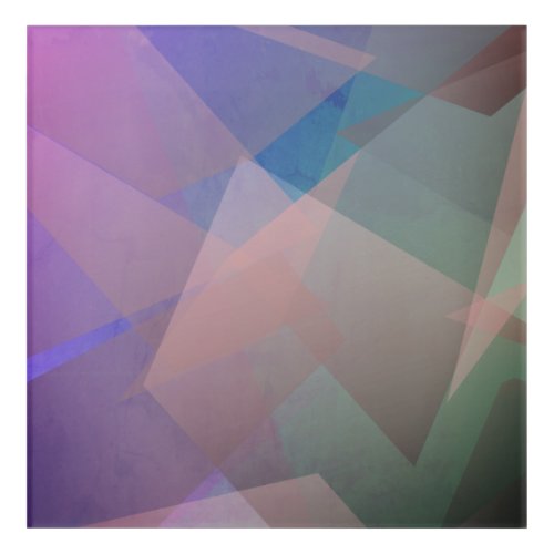 Abstract Flying Particles  Geometrical Shapes Acrylic Print