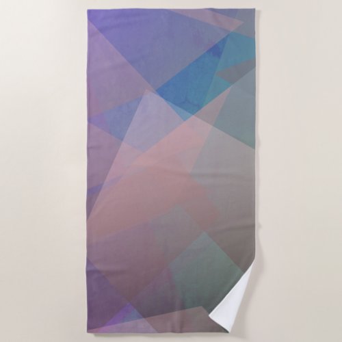 Abstract Flying Particles  Geometrical Shapes Beach Towel