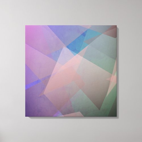 Abstract Flying Particles  Geometrical Shapes Canvas Print