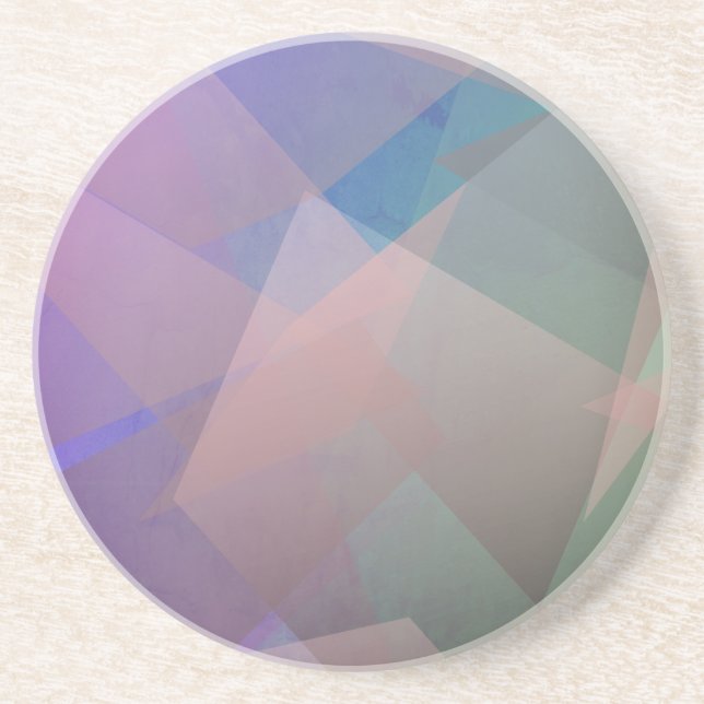 Abstract Flying Particles | Geometrical Shapes Coaster (Front)