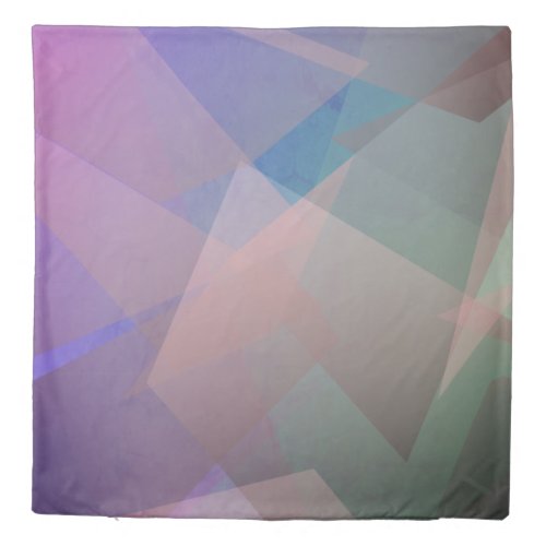 Abstract Flying Particles  Geometrical Shapes Duvet Cover
