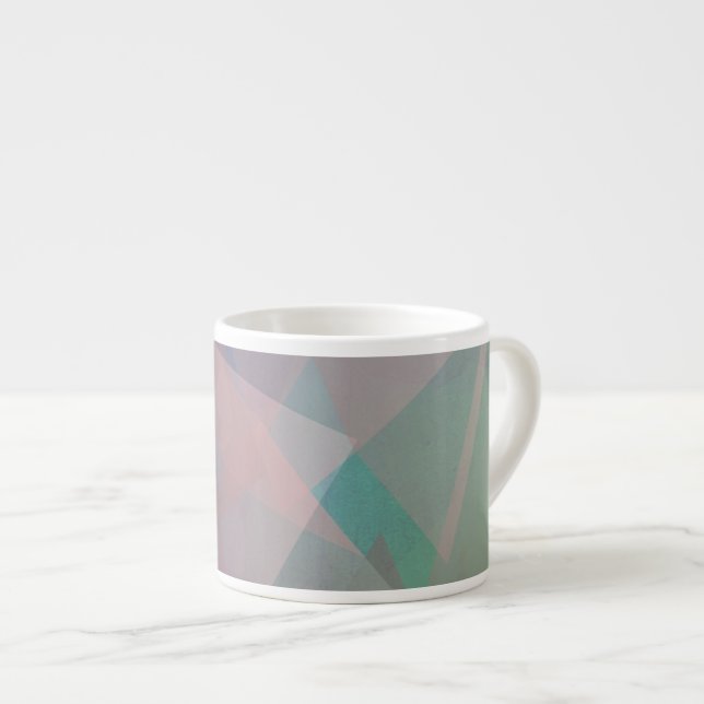 Abstract Flying Particles | Geometrical Shapes Espresso Cup (Front Right)