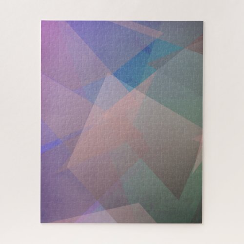 Abstract Flying Particles  Geometrical Shapes Jigsaw Puzzle