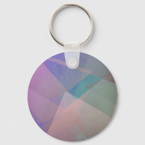 Abstract Flying Particles  Geometrical Shapes Keychain