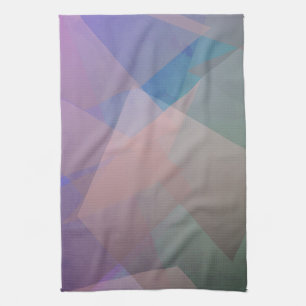 Abstract Flying Particles Geometrical Shapes Kitchen Towel